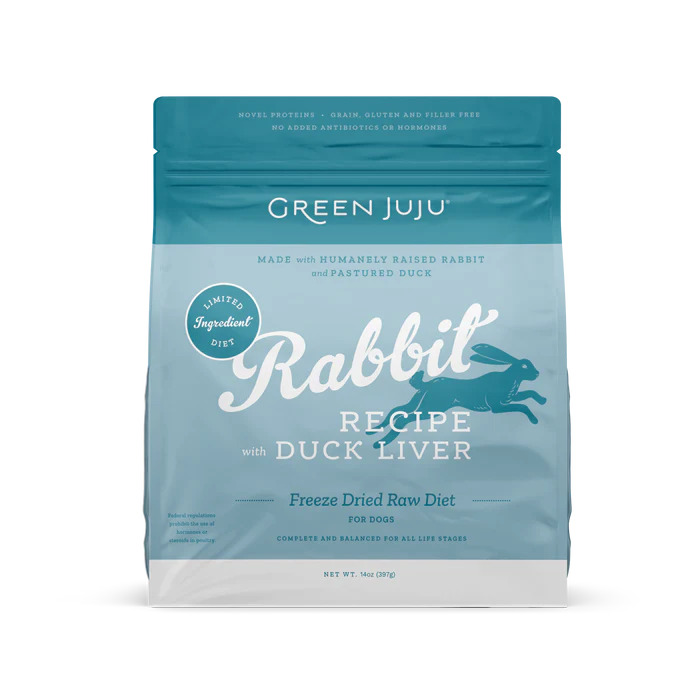 Green Juju Freeze Dried Rabbit With Duck Liver Recipe 14oz