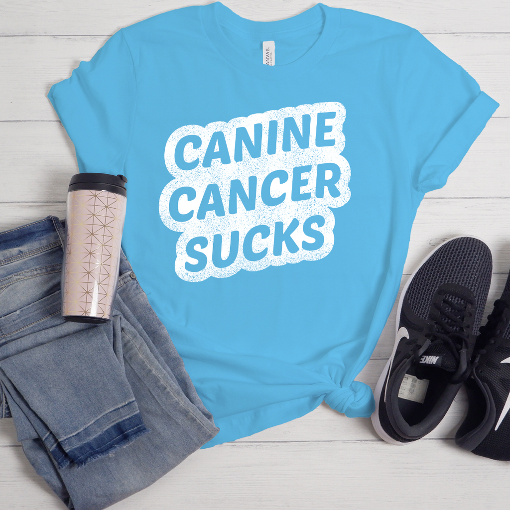 Aqua Canine Cancer Sucks Tee